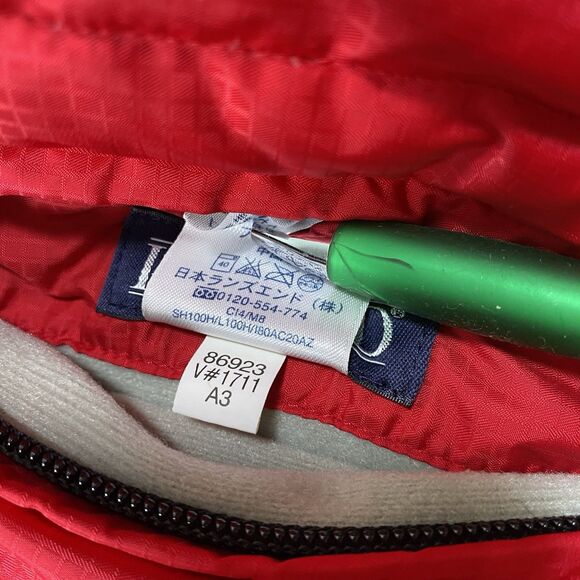 Lands End Down Puffer Reversible Vest Womens Size Small 34-36 Black Red Zip - Picture 6 of 9